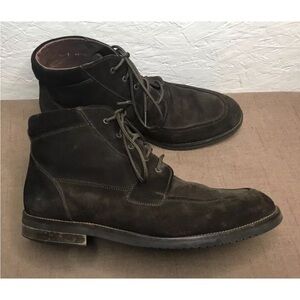 E.T. Wright Men's Ankle Boots Brown Suede Size 15EE Lace Up Made in Italy